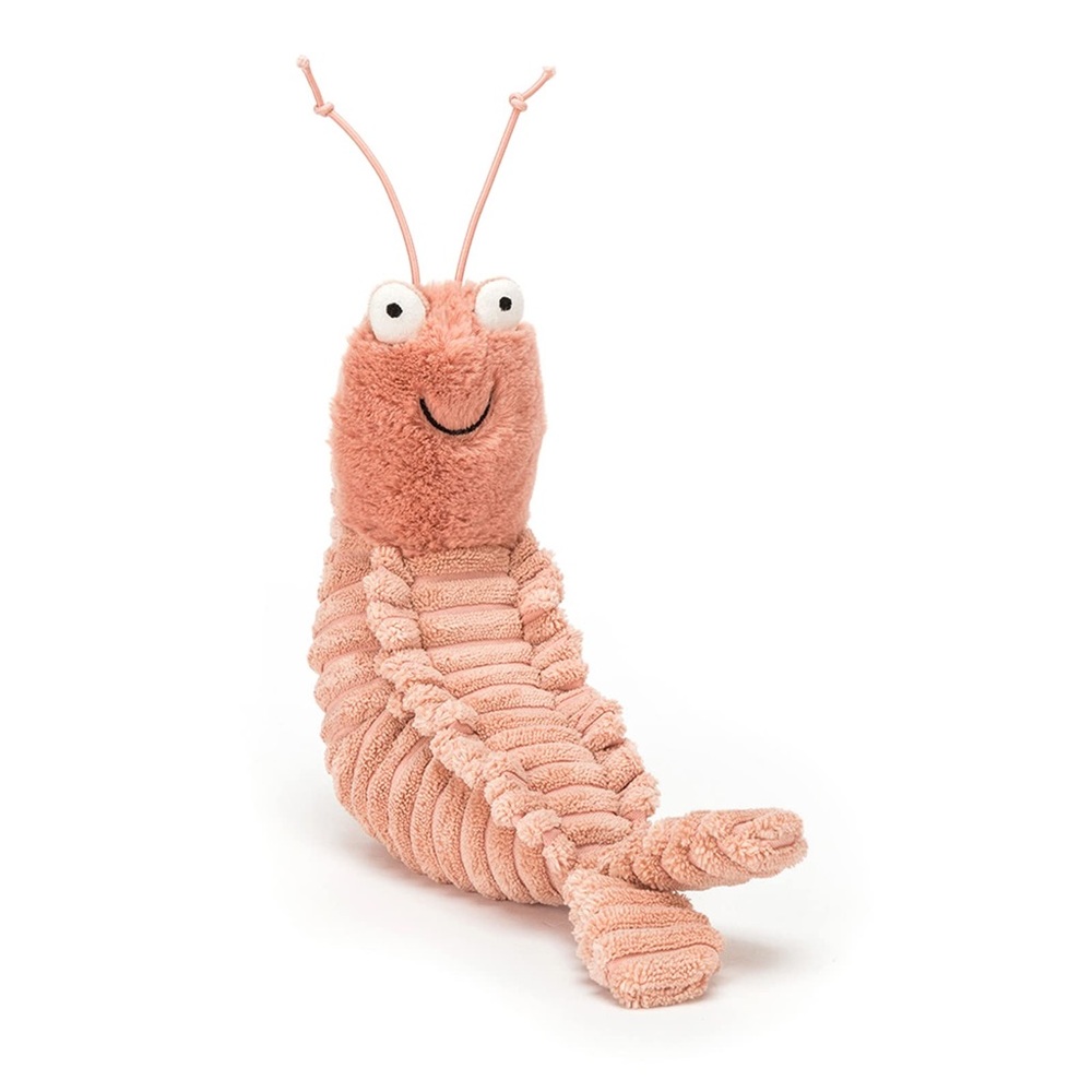 Jellycat Blush Pink Plush Sheldon Shrimp NWOT 8.5 inches